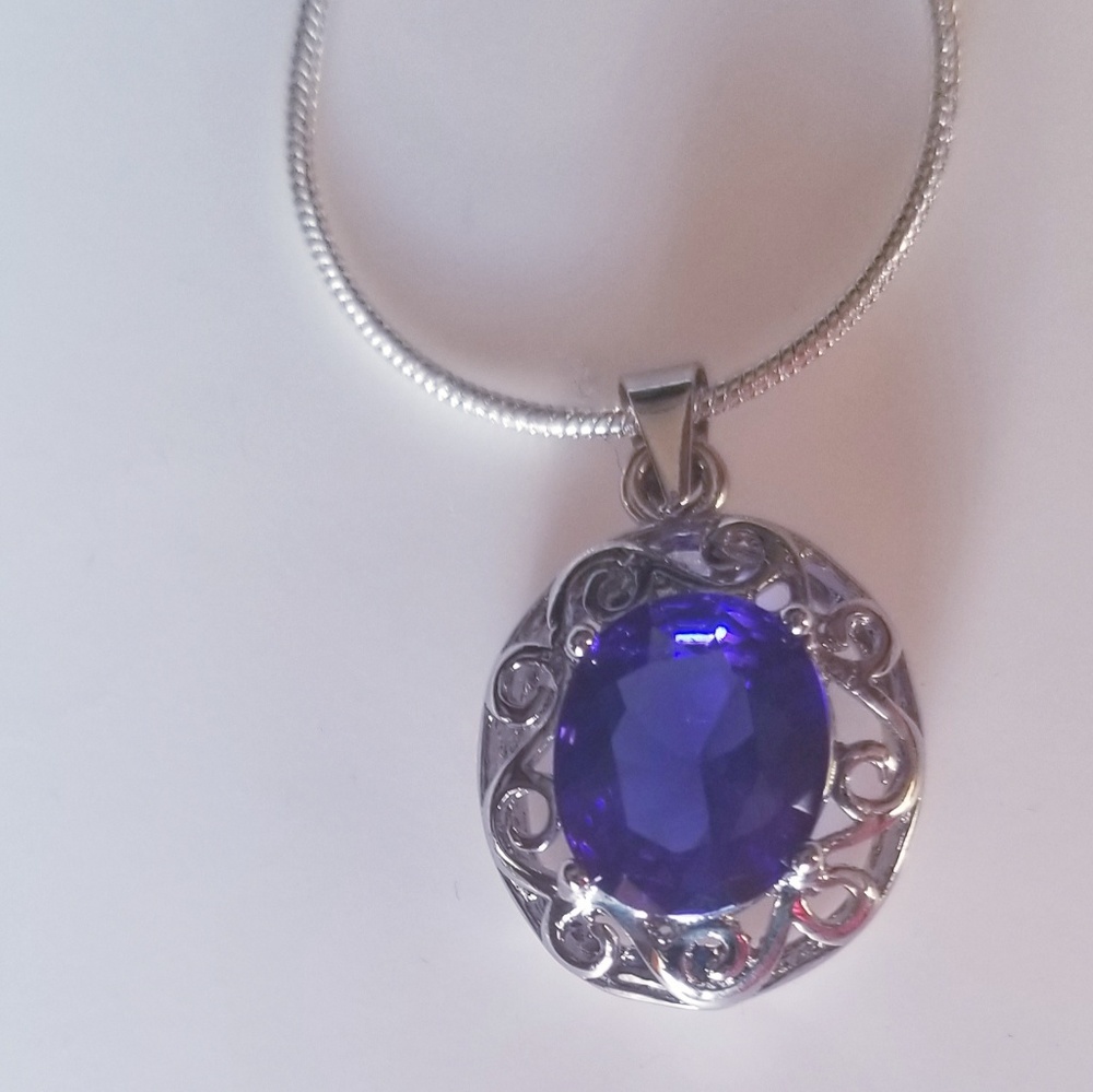 Sapphire Pendant Necklace